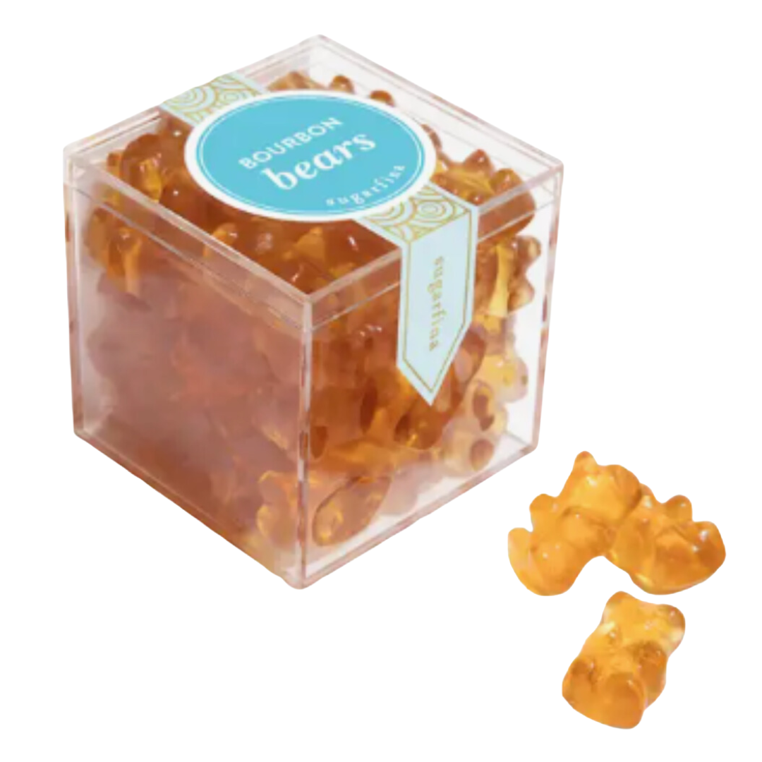 Indulge in non-alcoholic bourbon-flavored gummy bears by Sugarfina.