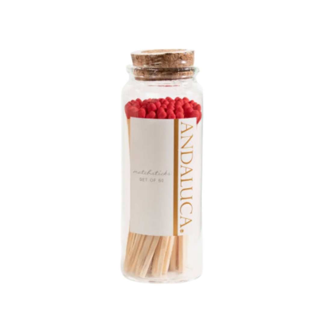 Curate your own gift box with red tipped Matches in a Glass Bottle, featuring a charming cork top. Available for selection at Me To You Box.