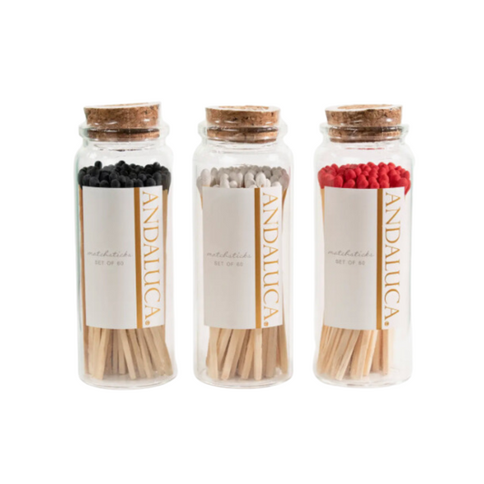 A collection of elegant matches in a glass bottle with a cork top, ready to ignite moments of joy. Perfect for adding a touch of warmth to your personalized gift box at Me To You Box.