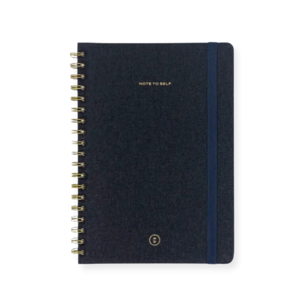 Wit & Delight charcoal colored linen cover journal - timeless design for capturing thoughts and memories in style.