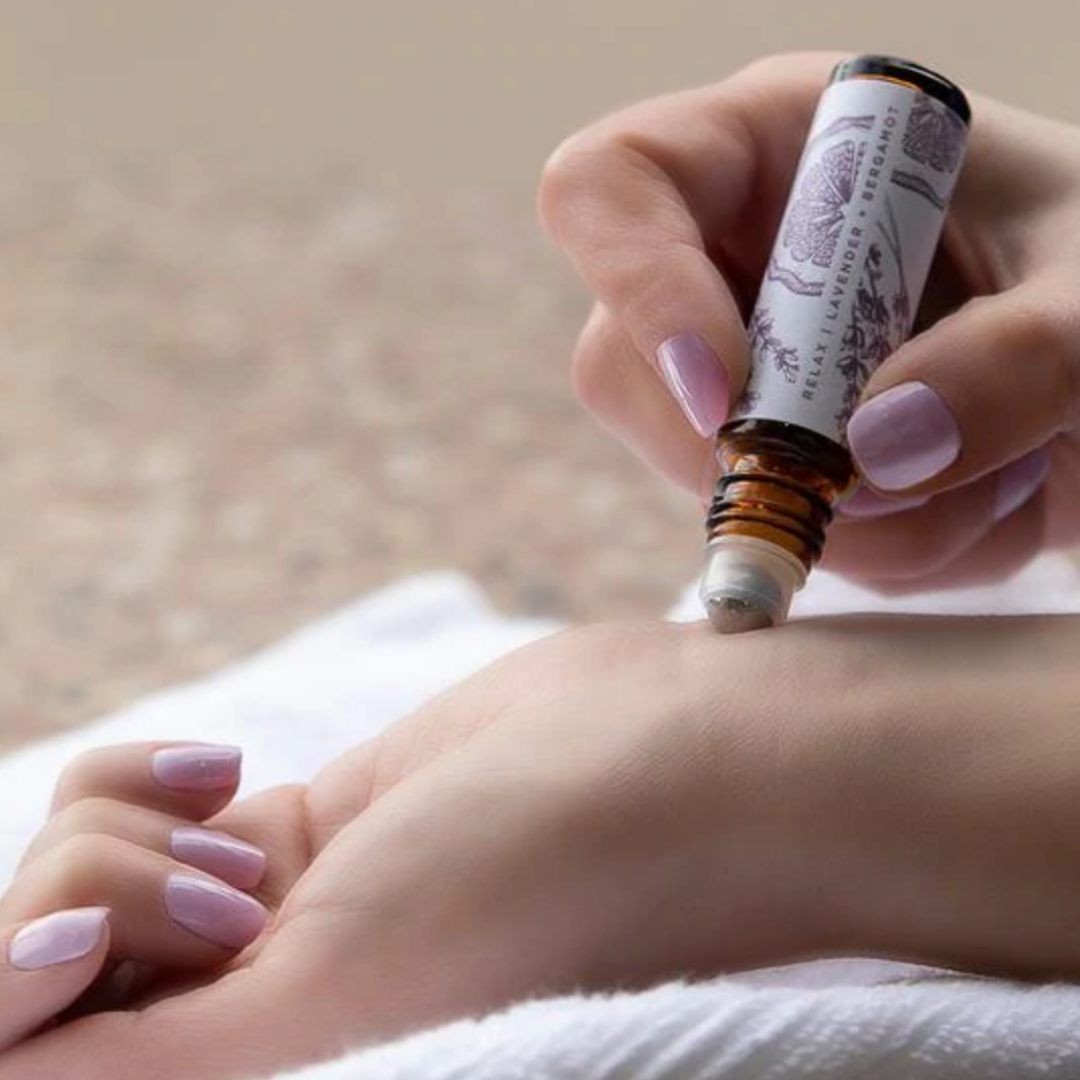 Essential Oil Roll-On: Unwind with soothing aromas.