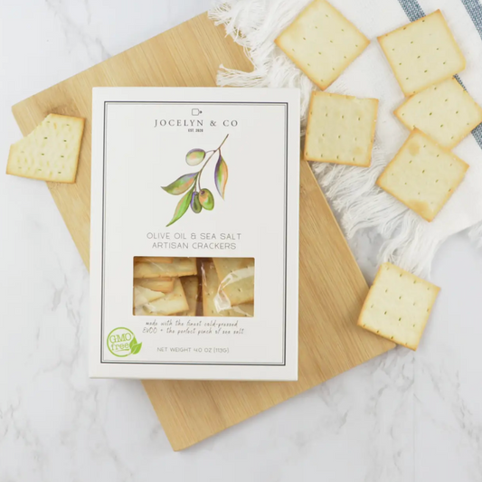 Savor the exquisite blend of Olive Oil & Sea Salt Crackers, an ideal addition to Me To You Box's customizable gift boxes. Elevate your gifting experience with this gourmet treat.