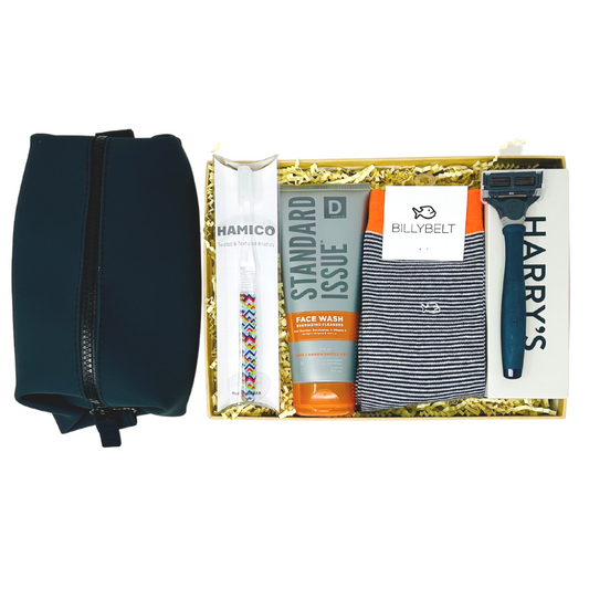 care package for men who travel. Unveil the perfect travel companions with 'ESSENTIALS FOR THE TRAVELING MAN' curated box, a thoughtfully selected assortment for every globetrotter. Shop now at Me To You Box online.
