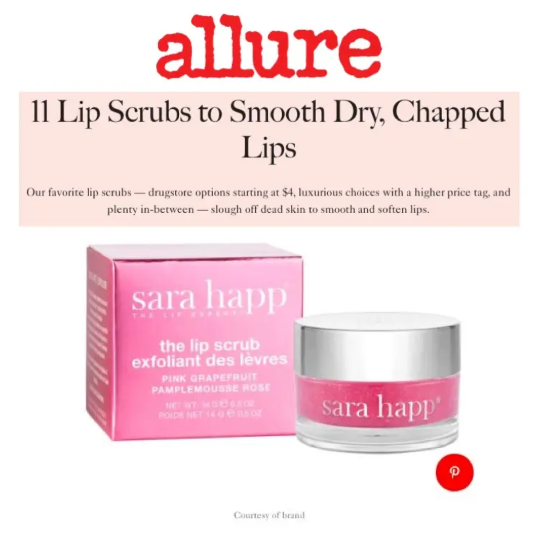 Elevate your lip care with Sara Happ's invigorating Pink Grapefruit scrub, leaving lips soft and radiant.