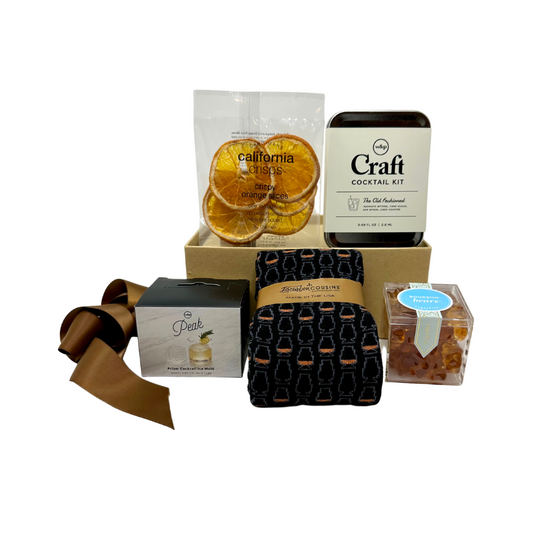 Refined 'Whiskey Business' gift box: a curated assortment of luxurious accessories for the discerning connoisseur.