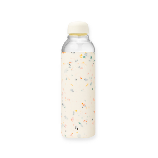 Eco-friendly Terrazzo Glass & Silicone Water Bottle – Stylish hydration for your Me To You Box gift.