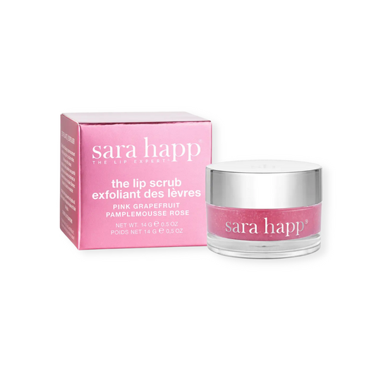 Indulge in Sara Happ's Pink Grapefruit Lip Scrub, a refreshing exfoliant that leaves lips silky smooth. Elevate your self-care routine by adding it to your personalized Me To You Box gift set.
