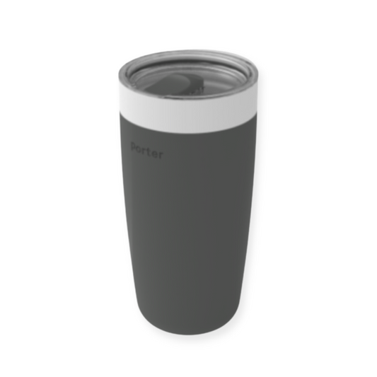 Porter silicone-wrapped ceramic insulated tumbler, a stylish and practical addition to your daily routine. Enjoy hot or cold beverages on the go. Perfect for your customizable Me To You Box.