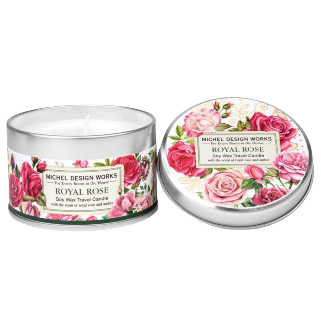 Exquisite Royal Rose Soy Wax Candle by Michel Design Works, a fragrant blend for a luxurious ambiance.