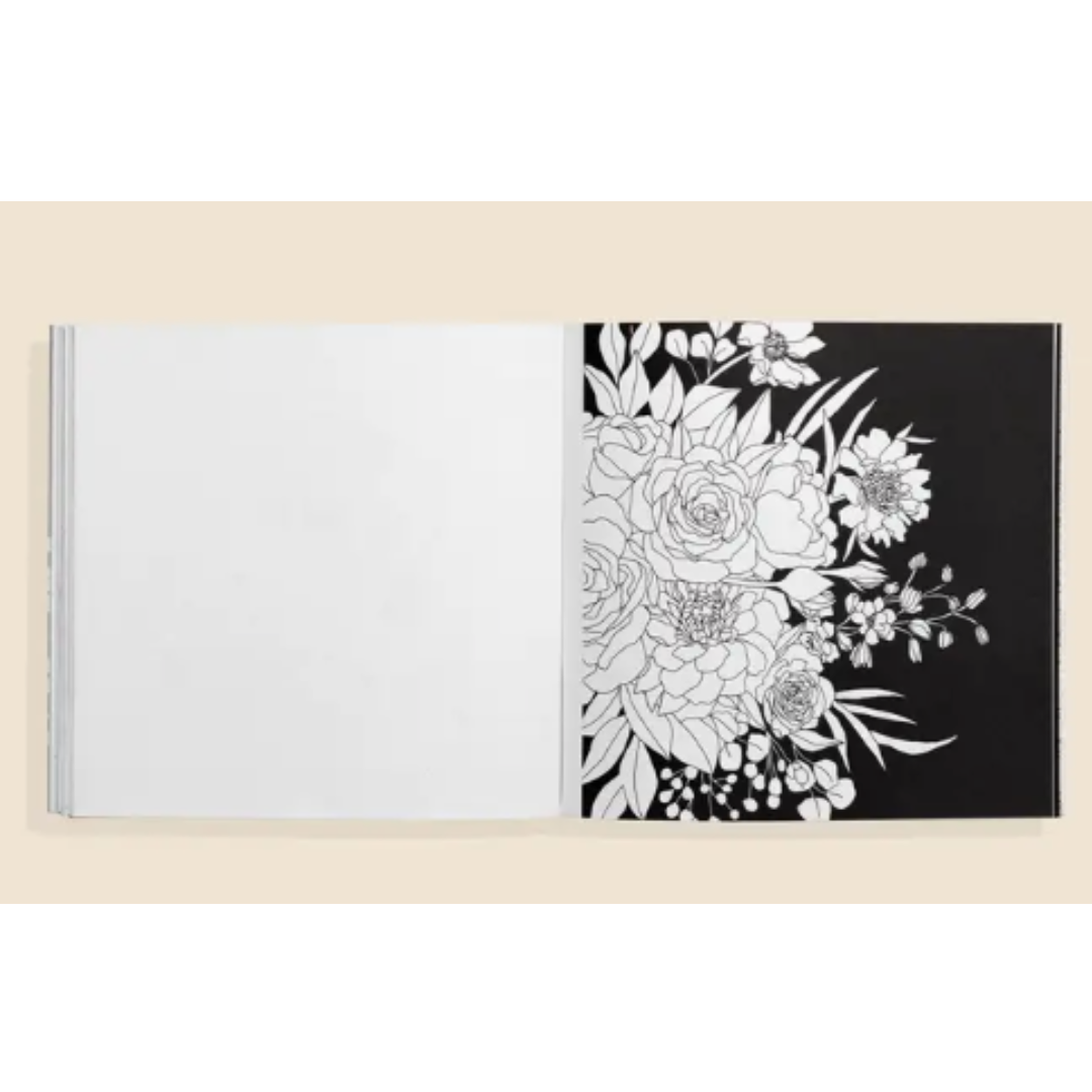Relaxation masterpiece: Floral Adult Coloring Book & Colored Pencils for tranquility.