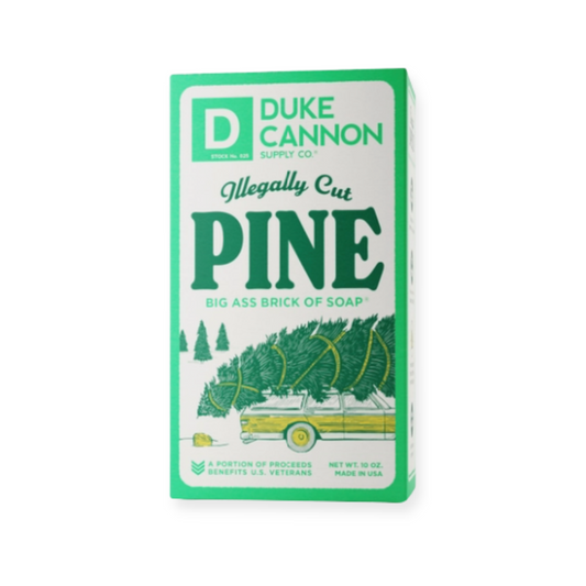 Duke Cannon pine bar of soap. Duke Cannon Big Bar of Soap, a rugged grooming essential for a refreshing clean. Find this powerhouse soap online at Me To You Box.