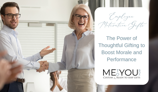 A group of people clapping for a female employee who is smiling. 