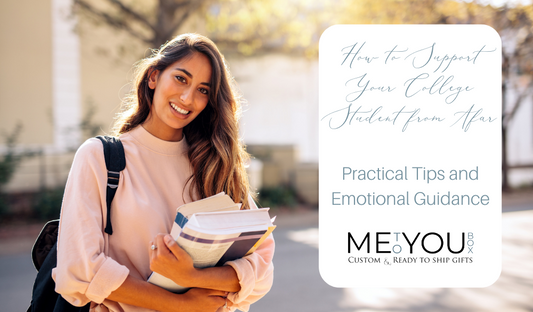 A young woman at college smiling while standing outside and holding text books and wearing a backpack.