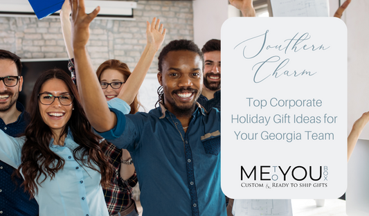 Best Holiday Gift To Give Employees Blog With A Photo Of Employees Holding Both Arms Up In The Air With Joy