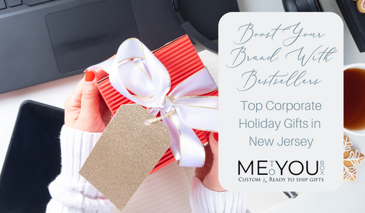 Best selling Me To You Box gifts for employees in New Jersey. This blog features an image of a woman's hands holding a gift wrapped in vibrant red paper and a white satin bow.