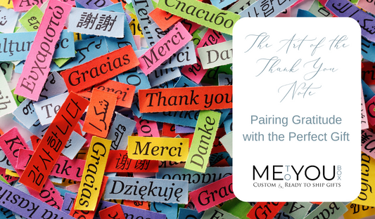 Thank you gift boxes and pairing the perfect thank you note with them.