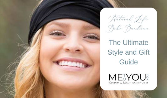 A woman smiling wearing a black Natural Life boho bandeau.