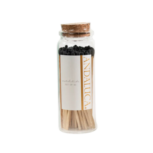 black matches in a bottle