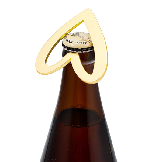 Gold Heart Bottle Opener