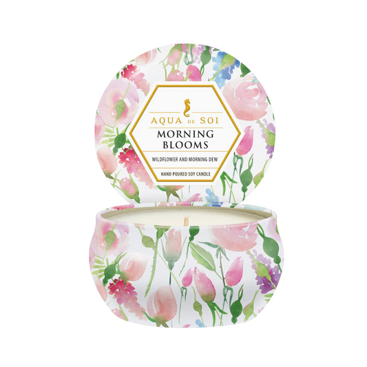4 oz Morning Blooms Soy Candle – A fragrant blend of floral notes, perfect to start your day. Add it to your custom gift at Me To You Box!