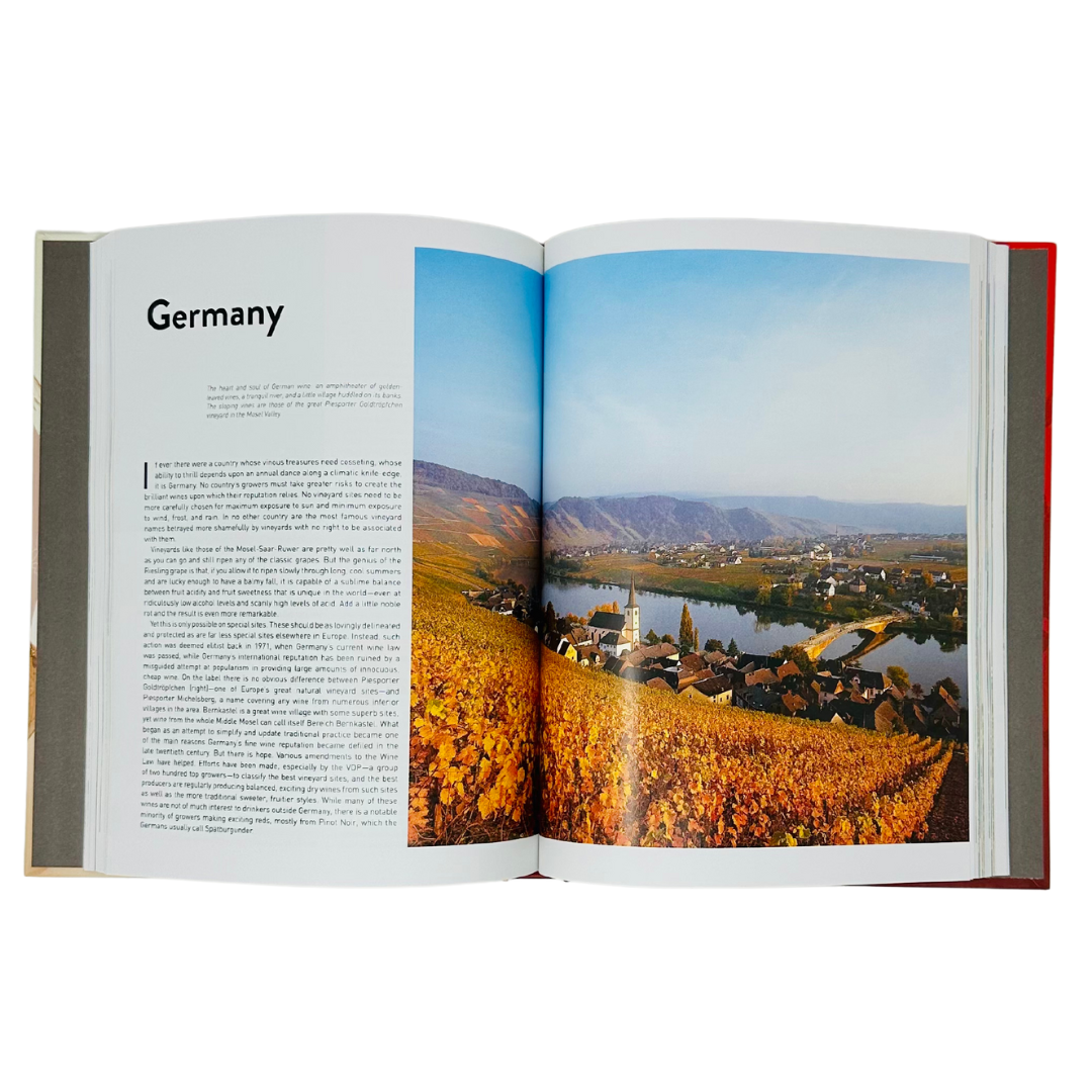 Vibrant vineyard in Germany, captured in Oz Clarke's World of Wine Hardcover Coffee Table Book.