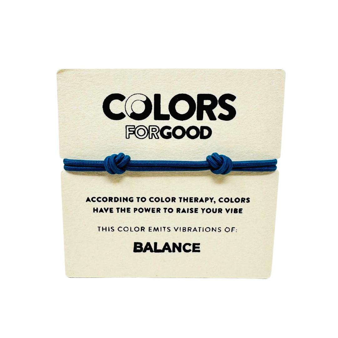 Teal adjustable bracelet: symbolizes balance and made by Colors For Good.