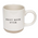 Elegant 14oz Best Mom Ever stoneware mug with cream finish and black lettering, perfect for daily use.