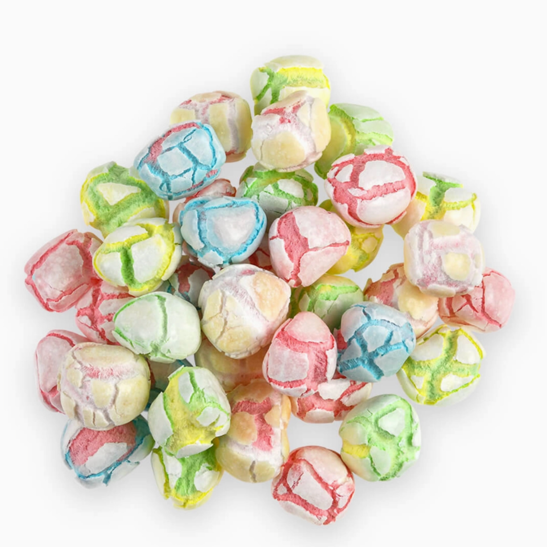 Enjoy the light, airy crunch of Popinsanity's freeze-dried Candie-Mallows! Each colorful bite is packed with intense flavor, made from small batches in the USA. Kosher and non-dairy, they’re perfect for on-the-go snacking and come in a recyclable jar for fresh, sustainable fun.