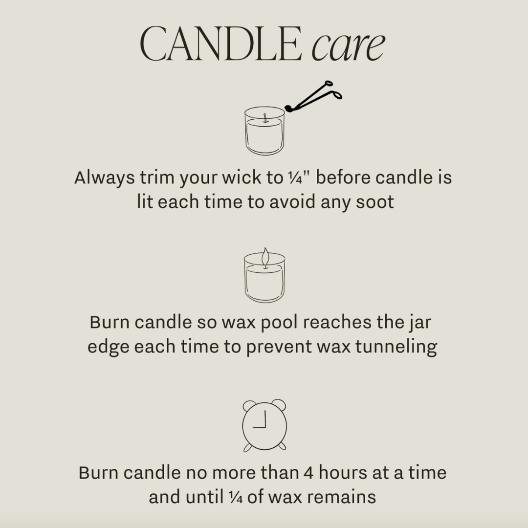 Candle care instructions are important to make you candle last.