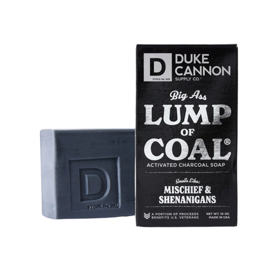 Duke Cannon Lump of Coal soap. Experience the bold freshness of Duke Cannon's Big Bar of Soap, a must-have for the modern man. Available online at Me To You Box for a convenient shopping experience.