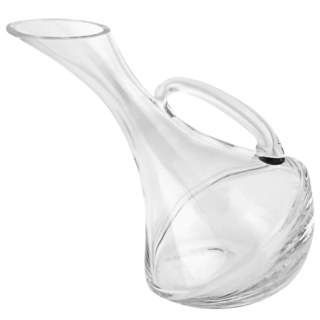 Artisan-made decanter, sleek and graceful in design.