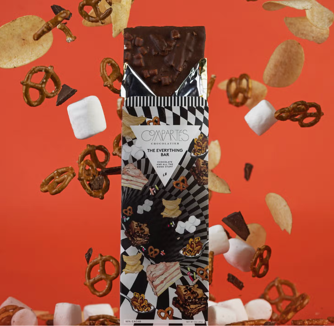 Indulge in the decadence of The Everything Chocolate Bar by Compartés, a heavenly treat now available in Me To You Box's customizable gift collection.