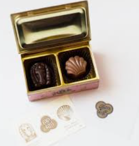 chocolate truffles in tin box Louis Sherry