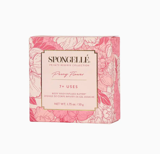 Experience luxurious skincare with the Peony Flower Infused Body Buffer by Spongellé. Elevate your self-care routine and add it to your personalized gift box at Me To You Box.