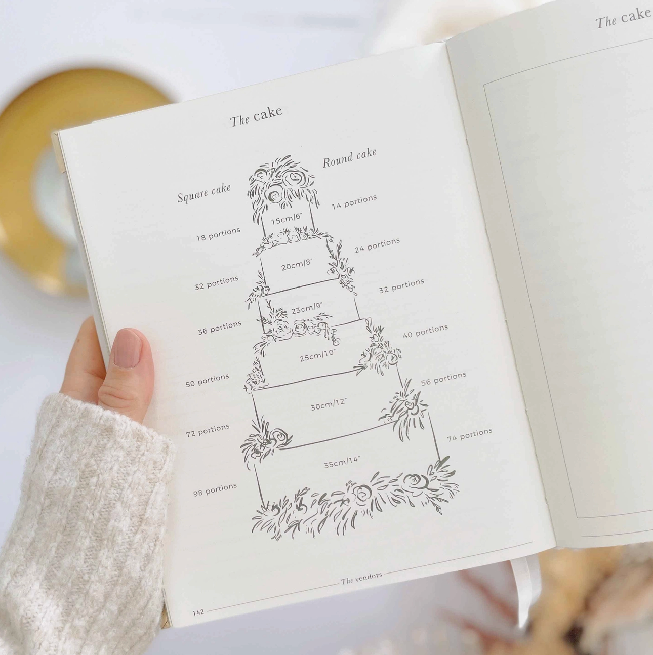 A stunning gold-bound wedding organizer for your special day.