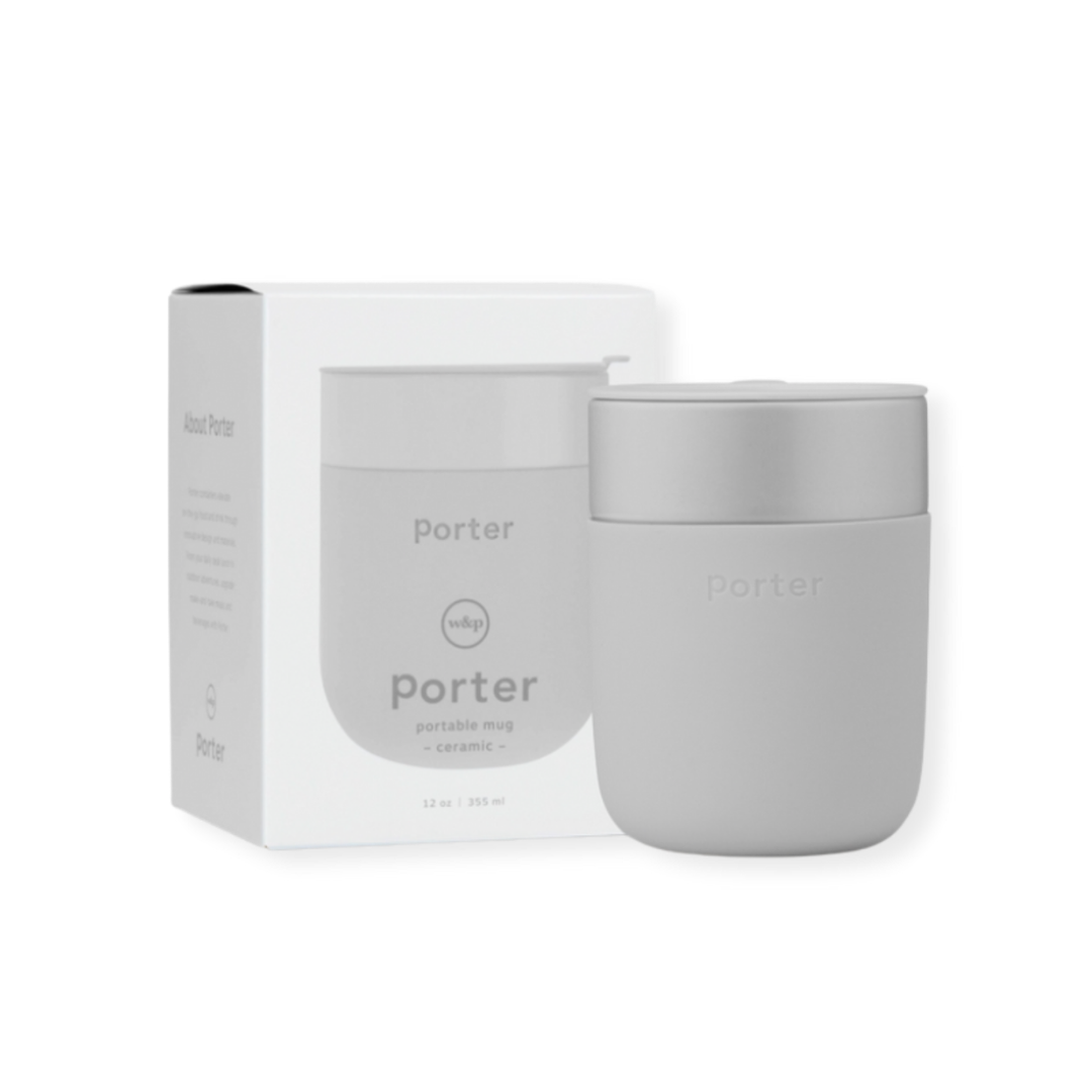 w&p porter portable mug with silicone over ceramic