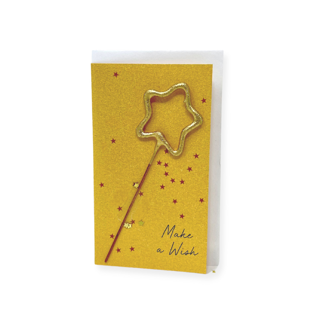 gold sparkler card