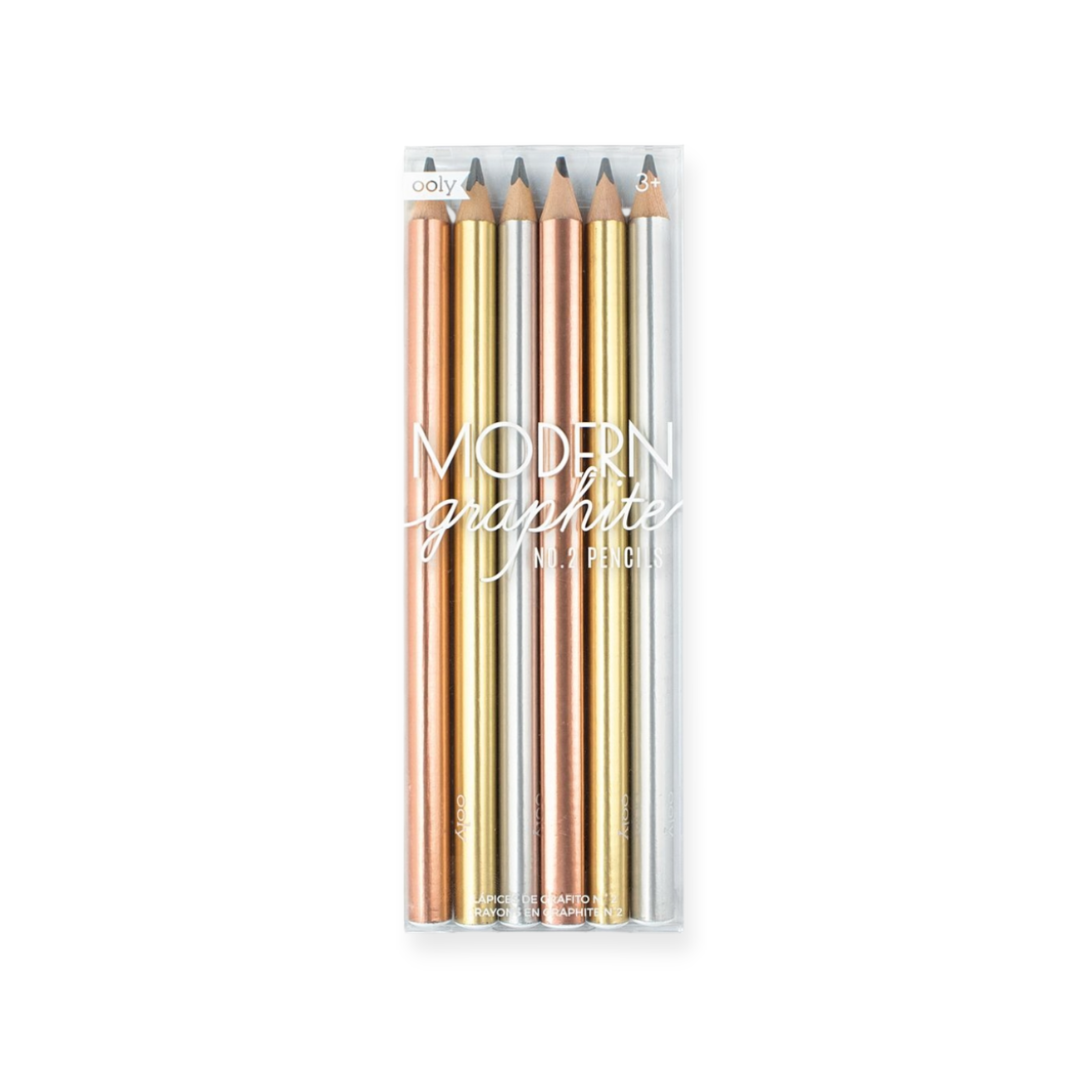 metallic graphite pencil set