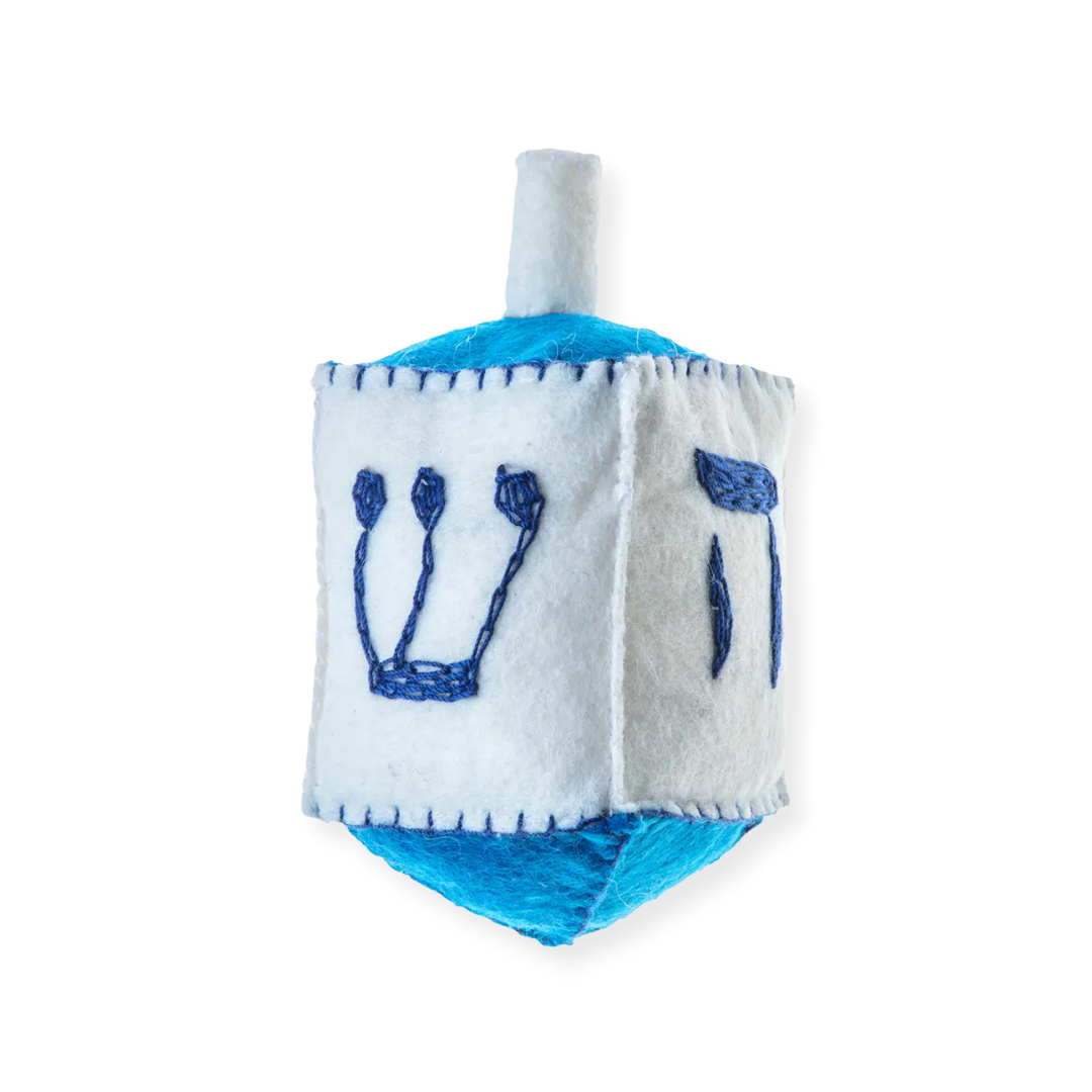 Colorful Felt Dreidel, a festive spinning top for Hanukkah celebrations, available online at Me To You Box. Handcrafted Felt Dreidel, perfect for holiday joy during Hanukkah, find it easily online at Me To You Box.