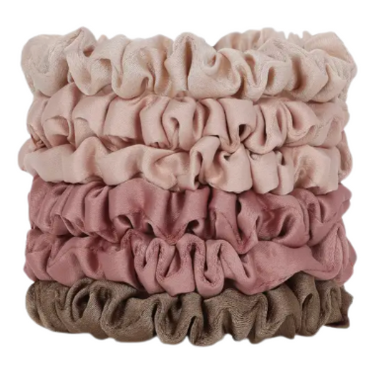 Dress up your locks with our Satin Hair Scrunchies set of 6, showcasing a spectrum of pink hues. Curate a personalized gift box at Me To You Box and add this trendy accessory for a touch of elegance to any hairstyle.