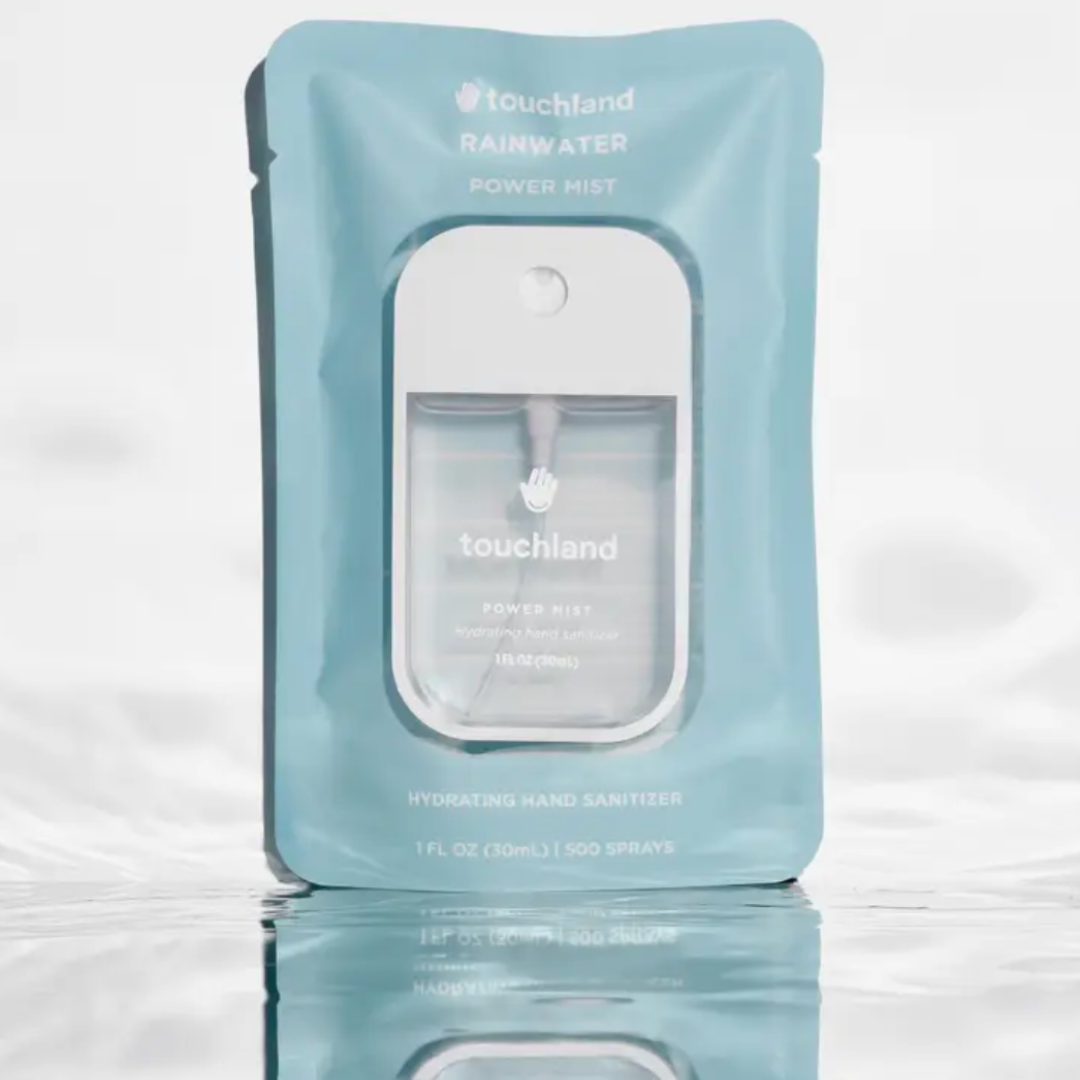 Touchland Power Mist Rainwater Hand Sanitizer, a sleek and convenient hygiene solution. Ideal for on-the-go protection. Add it to your Me To You Box for a personalized touch!