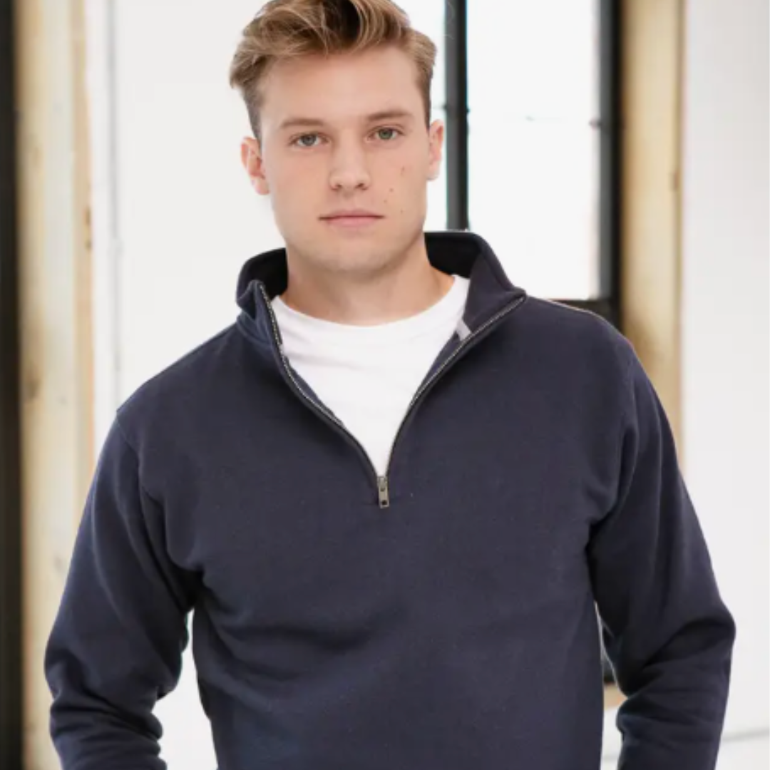 Discover comfort in the Men's Soft Solid Navy Long Sleeve Quarter Zip Pull Over. Effortlessly stylish and cozy, it's a must-have item. Customize your gift experience by adding it to a Build Your Own Gift Box at Me To You Box.