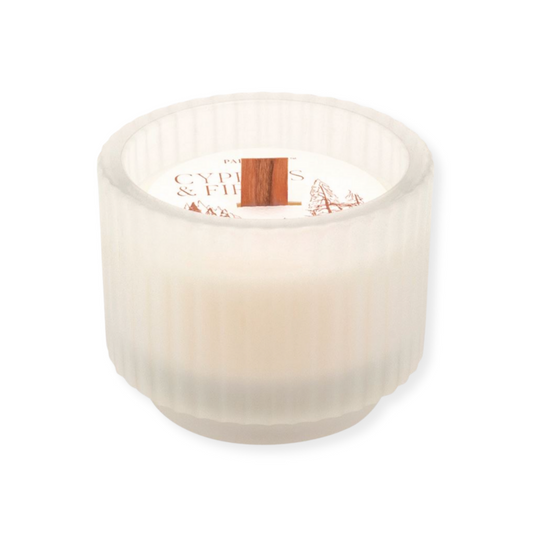 cypress and fir glass candle