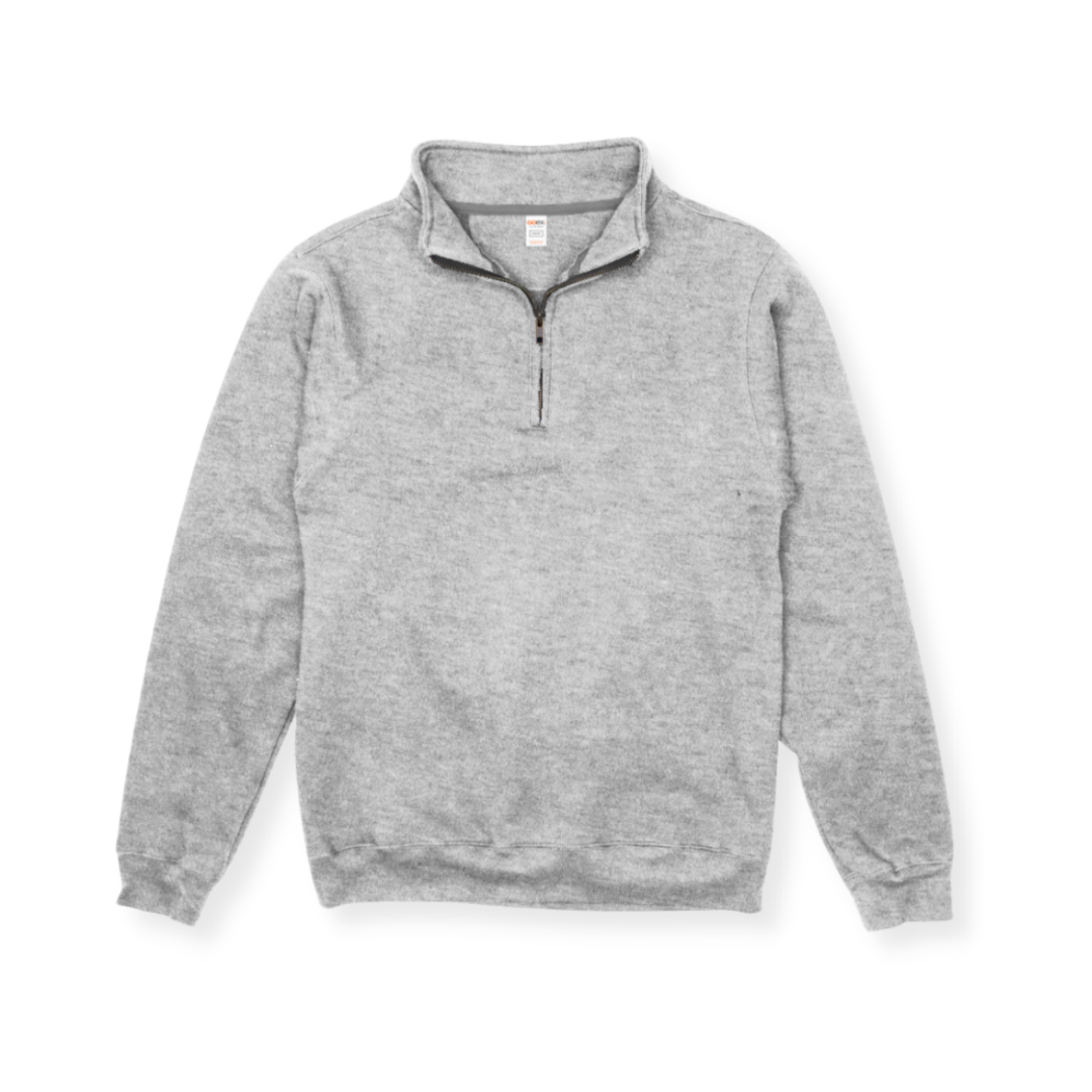 Versatile men's grey long sleeve quarter zip pullover - perfect for a casual yet polished look. Ideal addition to your Build Your Own Gift Box at Me To You Box.