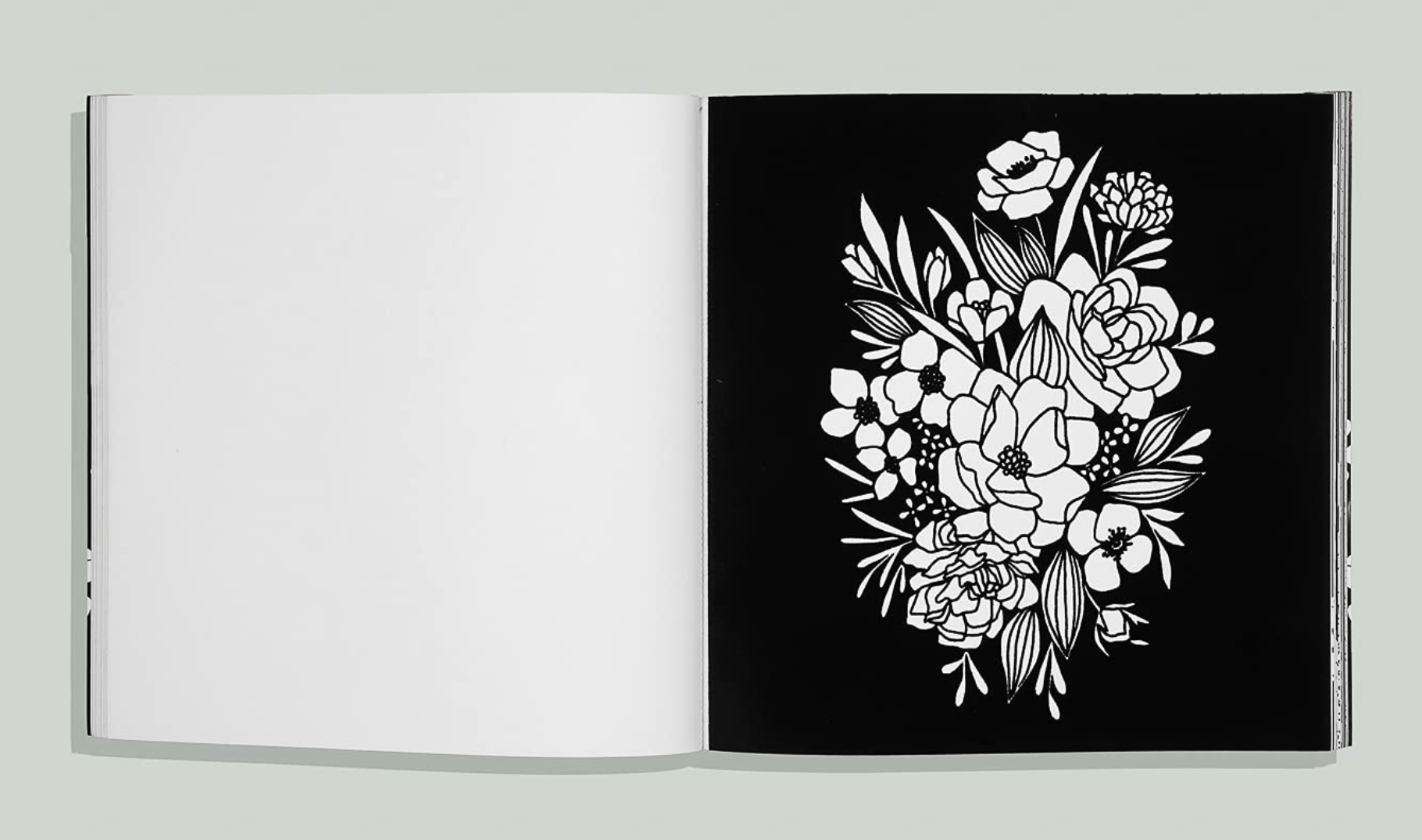 Escape stress: Dive into serenity with Floral Adult Coloring Book & Colored Pencils