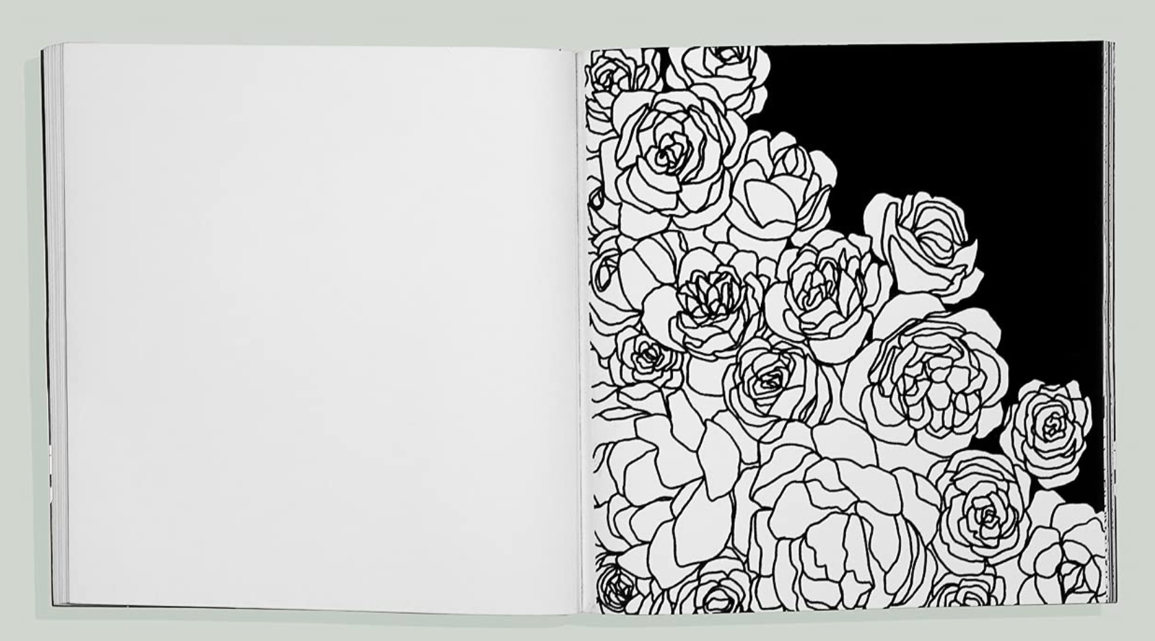 Mindful coloring: Floral Adult Coloring Book & Colored Pencils - your anxiety-soothing duo.